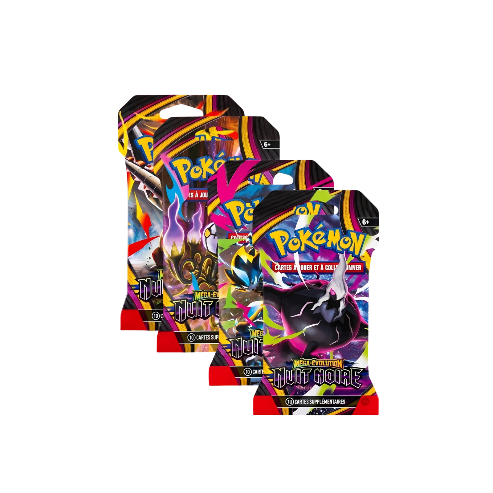 Pokémon - ArtSet de 4 Boosters Blister ME05 - Méga-Évolutions : Nuit Noire