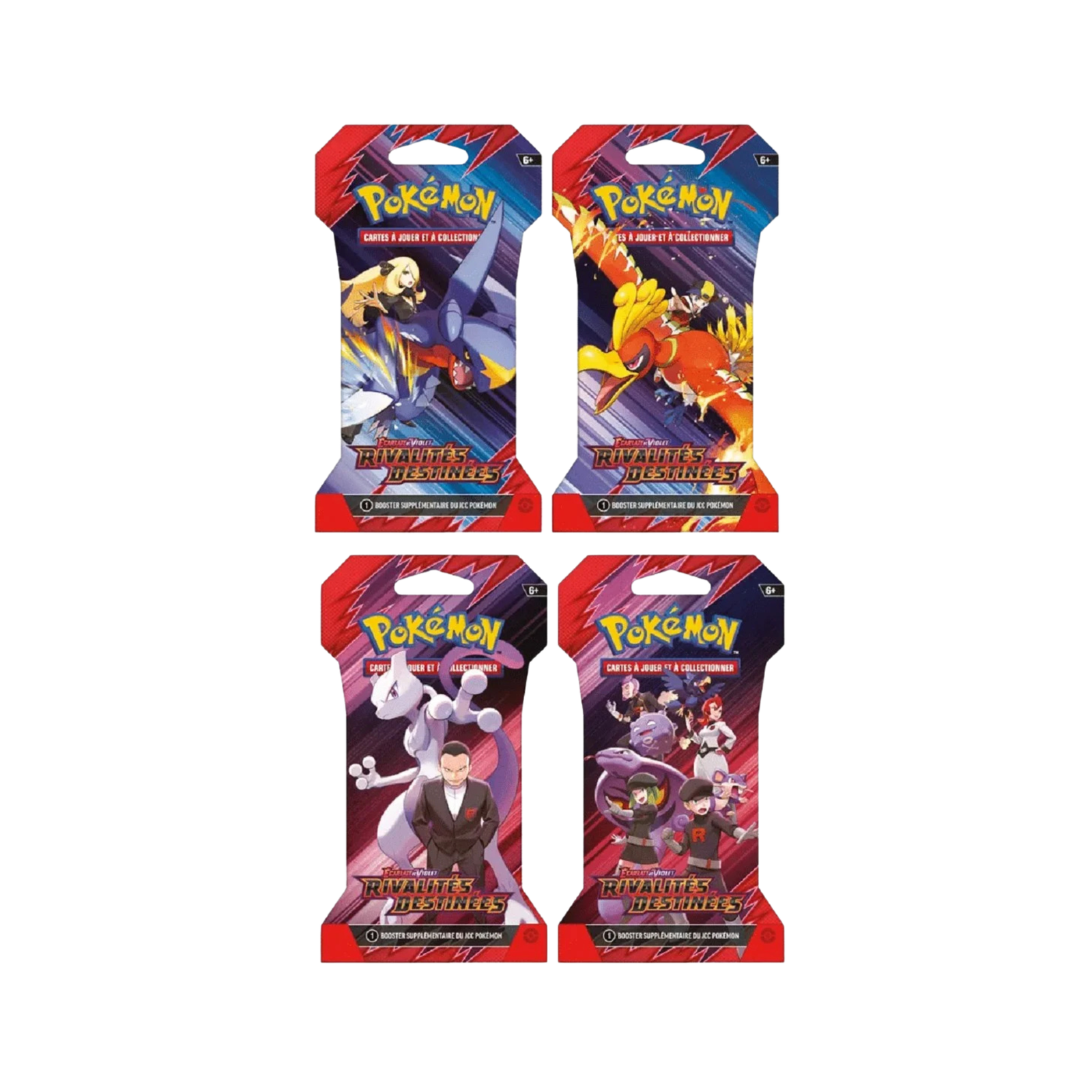 Pokémon - Artset de 4 Boosters sous Blister EV10 : Rivalités Destinées - Pokémon